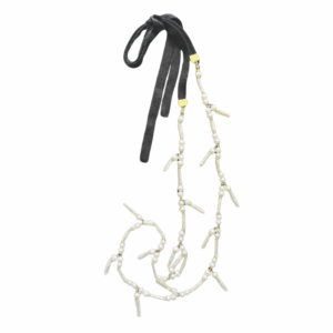 Collana con perle a bacchetta e cachemire