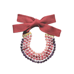 Collana 4 fili giada e cachemire